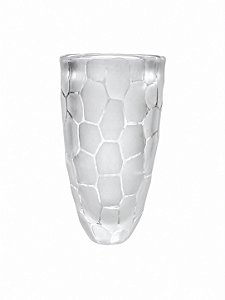 Vaso Murano Lapidado Transparente Clair M 26cm