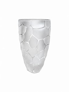 Vaso Murano Lapidado Transparente Clair P 21cm