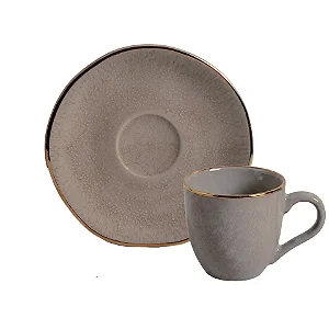 Xícara de Café Organico Shimeji Gold 6pcs 13,3cm