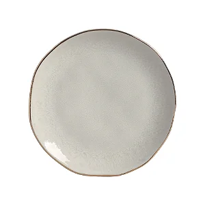 Prato Sobremesa Orgânico Lua Gold 6 peças 19,5cm