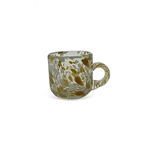 Conj 4 Xícaras Café Murano Mesclado Branco e Marrom 76ml