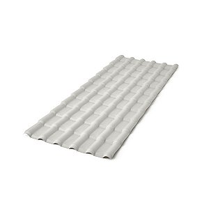 Telha de Pvc Plan Branca 242 X 88 Cm  Afort - Fortlev