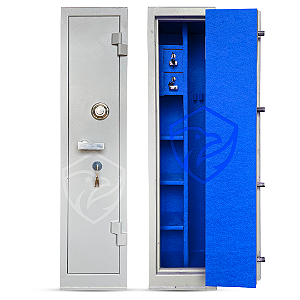 Cofre 130x30x30 segredo mecânico CINZA C/ AZUL