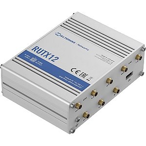 Roteador Industrial Teltonika RUTX12 Gigabit/VPN Dual Sim 4G - Branco