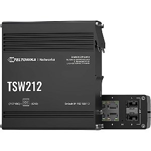 Roteador Industrial Teltonika TSW212 Gigabit/SFP - Preto