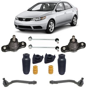 Kit Coxim Amortecedor Bieleta Pivô Terminal Cerato 2008 2013