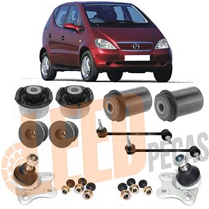 Kit Pivô Bucha Bandeja Estabilizadora Bieleta Mercedes Classe A 1999 2000 2001 2002 2003