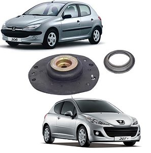 Kit Coxim Rolamento Amortecedor Dianteiro Esquerdo Peugeot 206 1.4 1.6 207