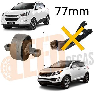 Bucha Braço Tensor Facão Suspensão Traseira Ix35 2009 2010 2011 2012 2013 2014 2015 2016 2017 Sportage 2010 2011 2012 2013 2014 2015 2016 2017 77mm