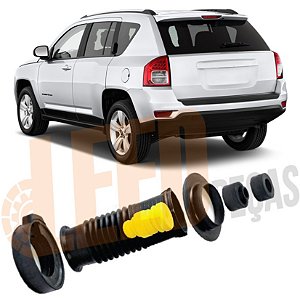 Kit Completo Amortecedor Traseiro Rolamento Jeep Compass 2012 2013 2014 2015