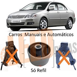 Bucha Refil Coxim Traseiro Motor Corolla 2002 2003 2004 2005 2006 2007 2008