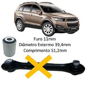 Bucha Menor Tirante Braço Traseiro Reto Suspensão Captiva 2008 2009 2010 2011 2012 2013 2014 2015