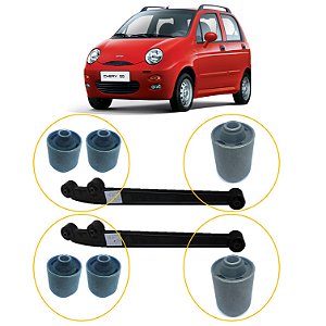 Kit 6 Bucha Braço Bandeja Suspensão Traseira Chery Qq 2011 2012 2013 2014 2015 2016 2017 2018 2019