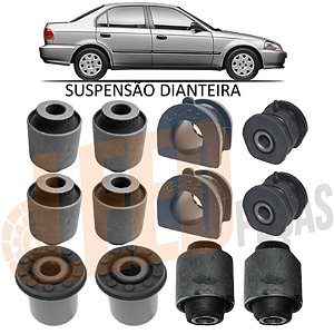 Kit Buchas Suspensão Dianteira Civic 1996 1997 1998 1999 2000