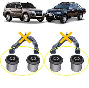 Kit 4 Bucha Bandeja Superior Pajero Gls Full L200 Triton