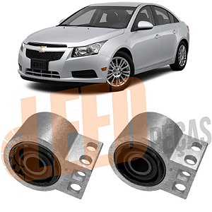 Kit Bucha Traseira Bandeja Cruze 2012 2013 2014 2015 (Lado Esquerdo e Direito) - Com Suporte