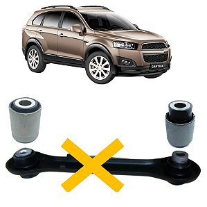 Kit Bucha Maior Menor Tirante Braço Traseiro Reto Susnsão Captiva 2008 2009 2010 2011 2012 2013 2014 2015