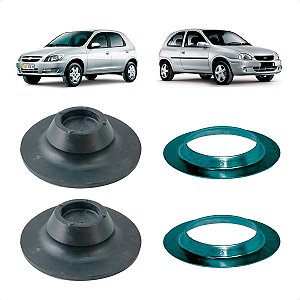 Kit Prato Calço Inferior Amortecedor Traseiro Corsa Classic Celta Prisma Zafira Novo Corsa Hatch Sedan