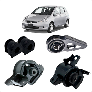 Kit Coxim Motor Direito Esquerdo Câmbio Honda Fit Manual  2003 2004 2005 2006 2007 2008