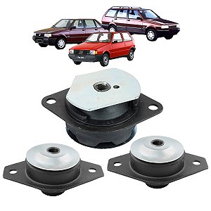 Kit Coxim Motor Câmbio Uno Mille Fiasa 1991 1992 1999 2000