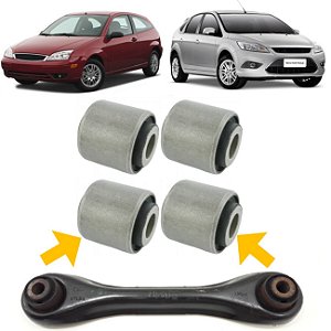 Kit 4 Bucha Braço Reto Inferior Suspensão Dianteira Focus 2000 2001 2002 2003 2004 2005 2006 2007 2008 2009 2010