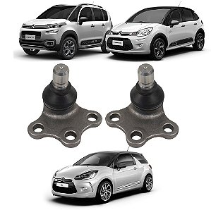 Pivô Inferior Suspensão Direito Esquerdo Citroen Aircross 2010 2011 2012 2013 2014 2015 2016 2017 2018 2019 2020 C3 2011 2012 2013 2014 2015 2016 2017 2018 2019 2020 DS3 2012 2013 2014 2015 2016 2017