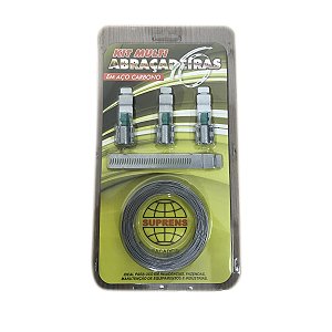 KSC Kit Jogo Completo Abraçadeira Totalmente Aço Carbono Fita  14,5mm