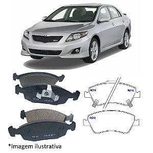 Kit Jogo Pastilha de Freio Dianteira Corolla 1.8 16V XEG XEI ALTIS GLI XRS 2008 2009 2010 2011 2012 2013 2014