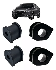 Kit Bucha Barra estabilizadora Dianteira Traseira New Civic 2008 2009 2010 2011 2012