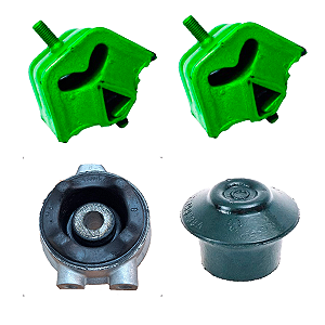 Kit Coxim Motor Cambio Direito Esquerdo Brasil Copa Mundo Verde Gol Parati Voyage Saveiro G1 G2 Santana Quantum