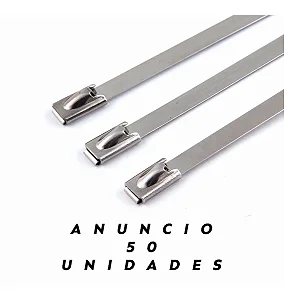 Kit 50 Abraçadeira Zip Tie Lacre Inox Termotape 4,6x362mm