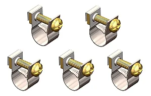 Kit 5 Abracadeira Mangueira Combustivel Suprens 12x14mm