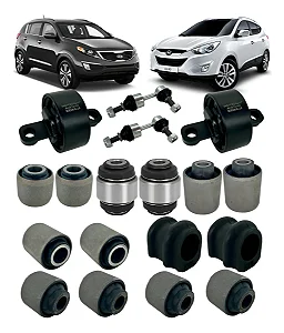 Kit 18 Buchas Suspensão Traseira Ix35 Sportage 2010 Em Diante