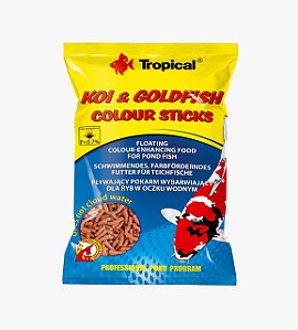 Koi & Goldfish Colour Sticks - Bag 90g  -  Tropical