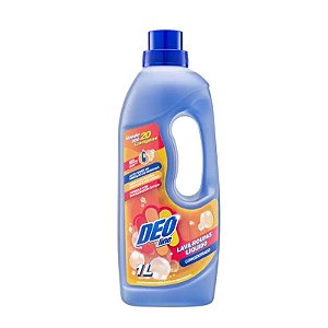 LAVA ROUPAS LÍQUIDO CONCENTRADO 1 L    *Rende até 20 lavagens *Alto poder de remoção de manchas *Para suas roupas brancas e coloridas *Fórmula com branqueador óptico