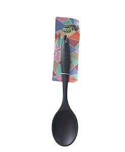 COLHER DE SILICONE PRETA 27,5 CM ECO´S