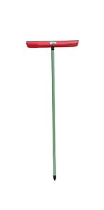 RODO MADEIRA LAQUEADO 40CM DUPLO *  Com cabo * Borracha dupla * Cores variadas