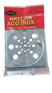 GRELHA PARA RALO EM AÇO INOX 10 X 10 CM QUADRADA * Com fecho abre e fecha