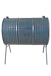 CHURRASQUEIRA TAMBOR INTEIRO PÉ ALTO 200 LITROS