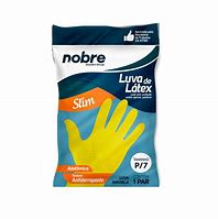 LUVA LÁTEX MULTIUSO AMARELA TAMANHO  P/7 NOBRE