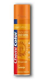 TINTA SPRAY 400ML LARANJA BRILHANTE CHEMI COLOR