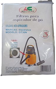 SACO DESCARTÁVEL PARA ASPIRADOR DE PÓ GT30N ELETROLUX * Contém 3 unidades