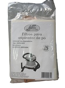 SACO DESCARTÁVEL PARA ASPIRADOR DE PÓ KARCHER 2003 e 2004 * Cntém 3 unidades