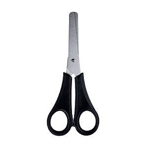 Tesoura Escolar Black Inox 130Mm Cabo Preto Leoeleo