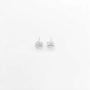 Brinco de Zircônia Redonda 8mm