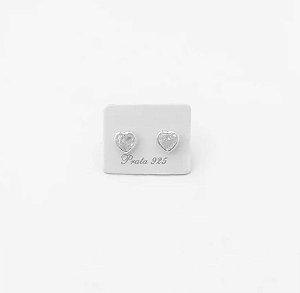 Brinco com Zircônia de Coração