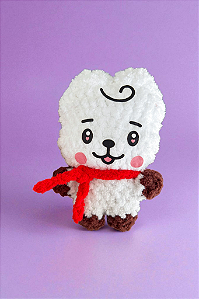 RJ Jin Bt21 Baby Peludinho - Bts BT21 Amigurumi Crochê