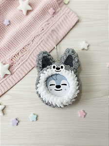 Wolfchan Chaveiro Skzoo Baby Photo Holder Stray kids crochê amigurumi