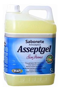 SABONETE ANTISSÉPTICO ASSEPTGEL SEM AROMA 5 LITROS