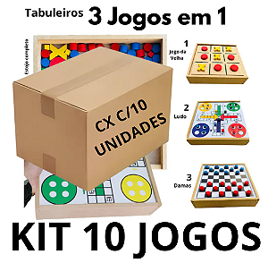 Jogos 6x1 Dama Jogo Velha Ludo Trilha Xadrez Domino